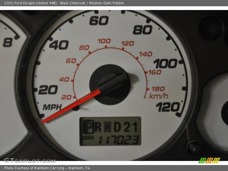 Black Clearcoat / Medium Dark Pebble 2003 Ford Escape Limited 4WD