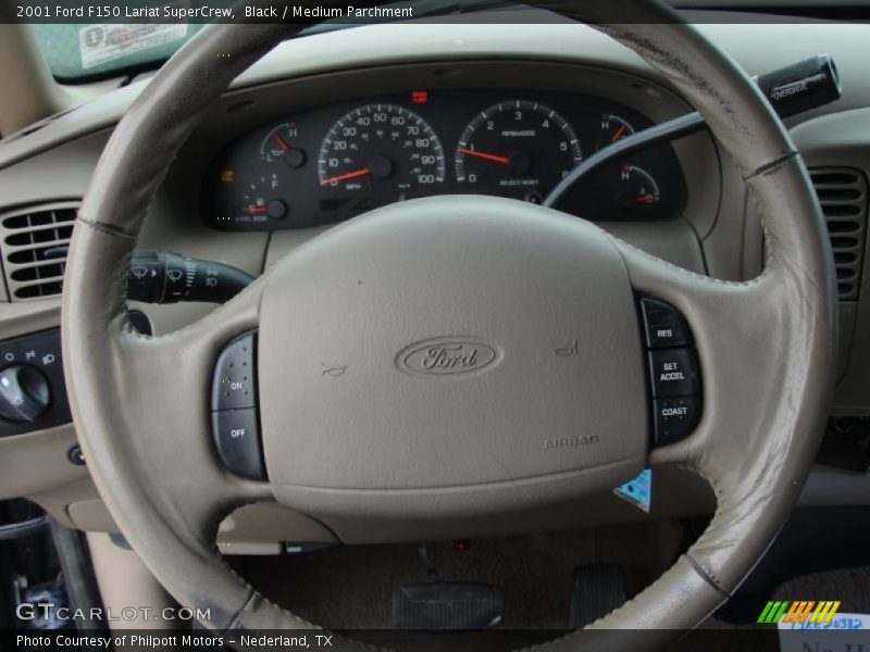Black / Medium Parchment 2001 Ford F150 Lariat SuperCrew