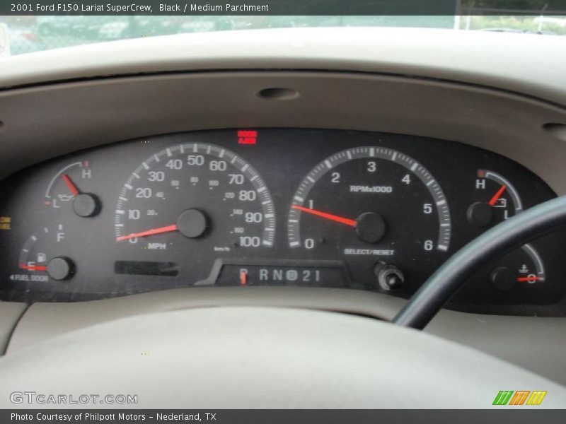 Black / Medium Parchment 2001 Ford F150 Lariat SuperCrew