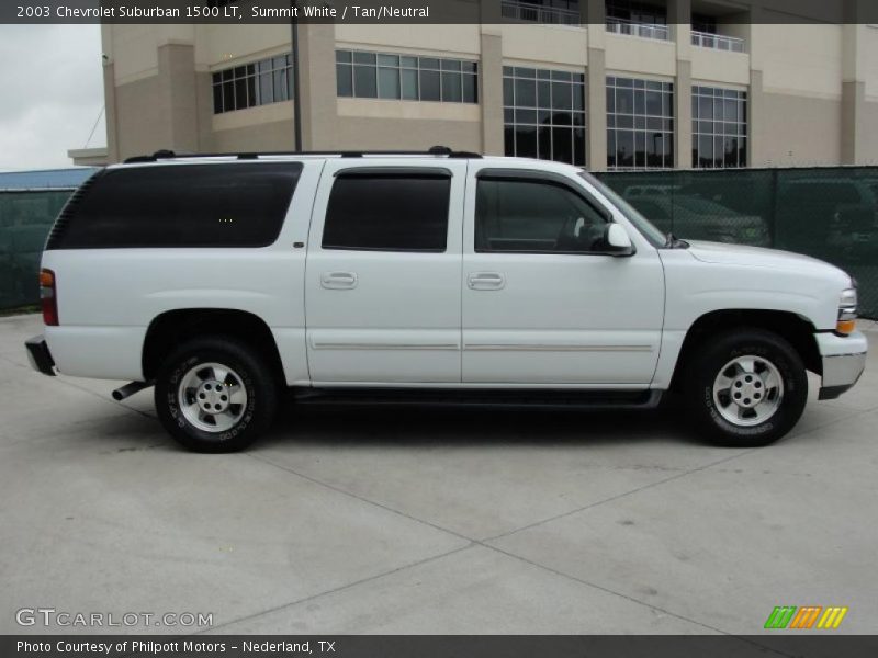 Summit White / Tan/Neutral 2003 Chevrolet Suburban 1500 LT