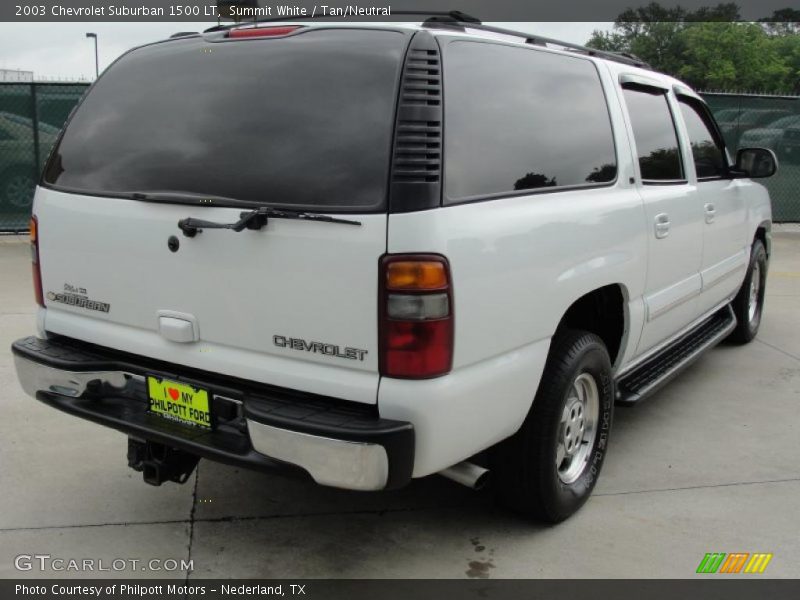 Summit White / Tan/Neutral 2003 Chevrolet Suburban 1500 LT