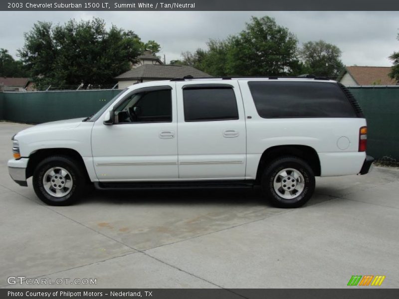 Summit White / Tan/Neutral 2003 Chevrolet Suburban 1500 LT