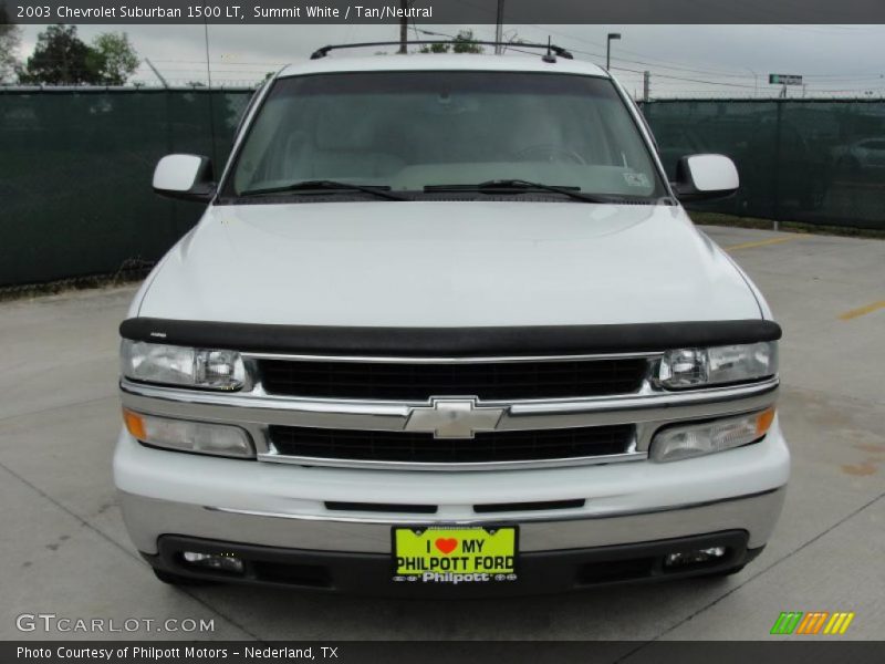 Summit White / Tan/Neutral 2003 Chevrolet Suburban 1500 LT