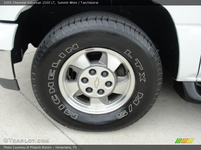 Summit White / Tan/Neutral 2003 Chevrolet Suburban 1500 LT