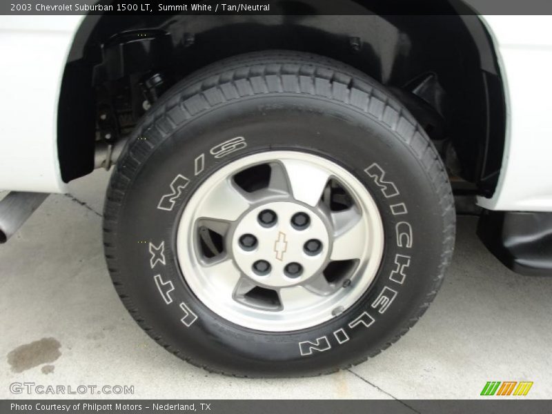 Summit White / Tan/Neutral 2003 Chevrolet Suburban 1500 LT