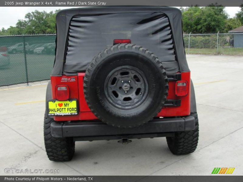 Flame Red / Dark Slate Gray 2005 Jeep Wrangler X 4x4