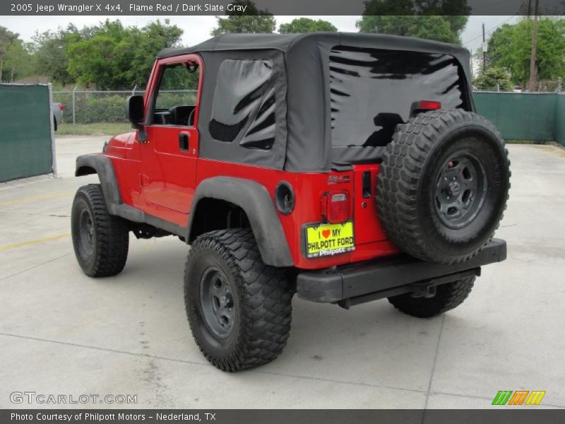 Flame Red / Dark Slate Gray 2005 Jeep Wrangler X 4x4