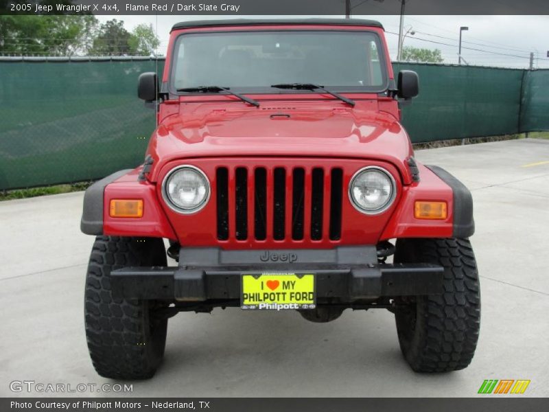 Flame Red / Dark Slate Gray 2005 Jeep Wrangler X 4x4