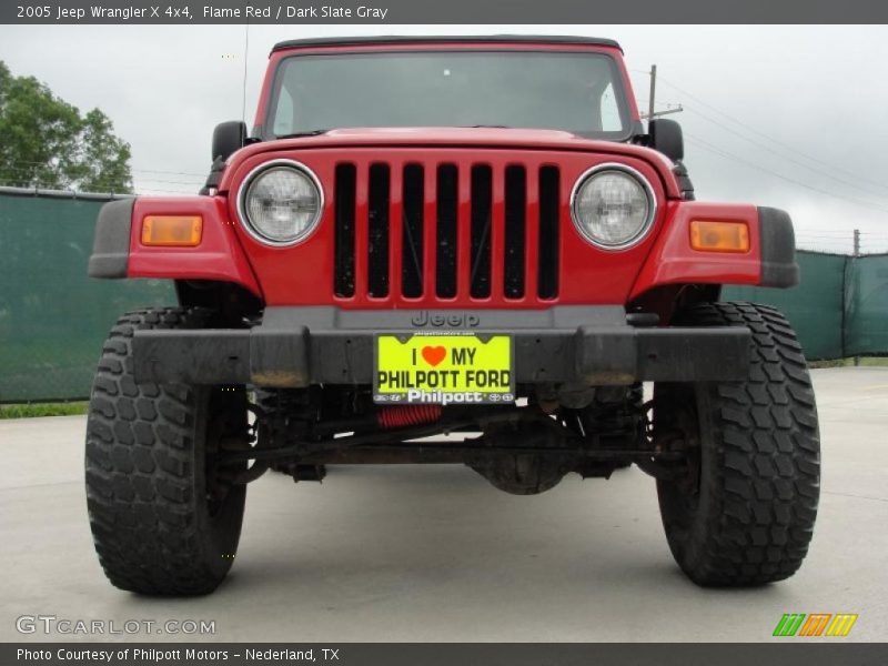 Flame Red / Dark Slate Gray 2005 Jeep Wrangler X 4x4