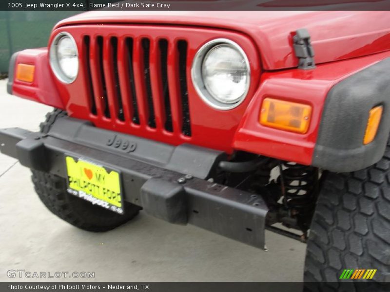 Flame Red / Dark Slate Gray 2005 Jeep Wrangler X 4x4