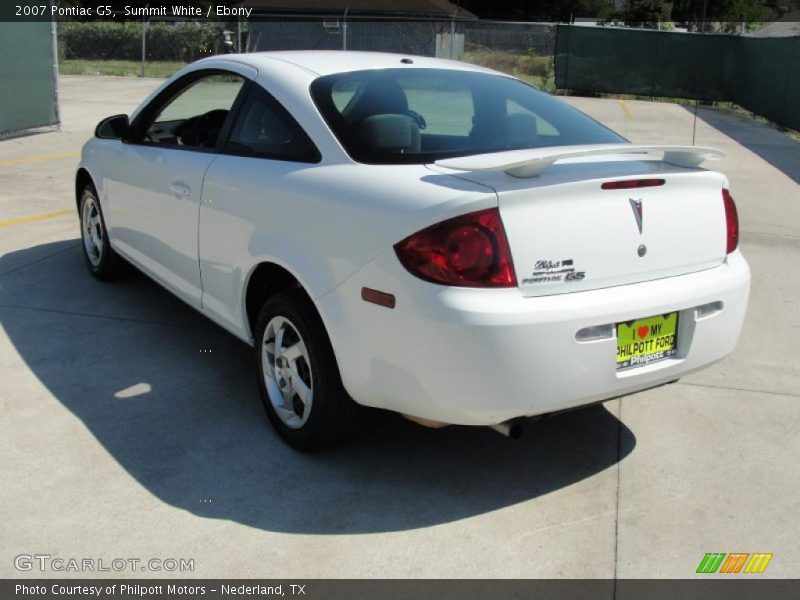 Summit White / Ebony 2007 Pontiac G5