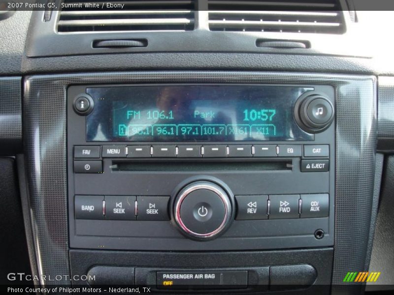 Summit White / Ebony 2007 Pontiac G5