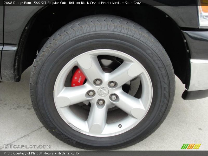 Brilliant Black Crystal Pearl / Medium Slate Gray 2008 Dodge Ram 1500 SLT Regular Cab