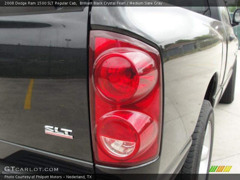 Brilliant Black Crystal Pearl / Medium Slate Gray 2008 Dodge Ram 1500 SLT Regular Cab