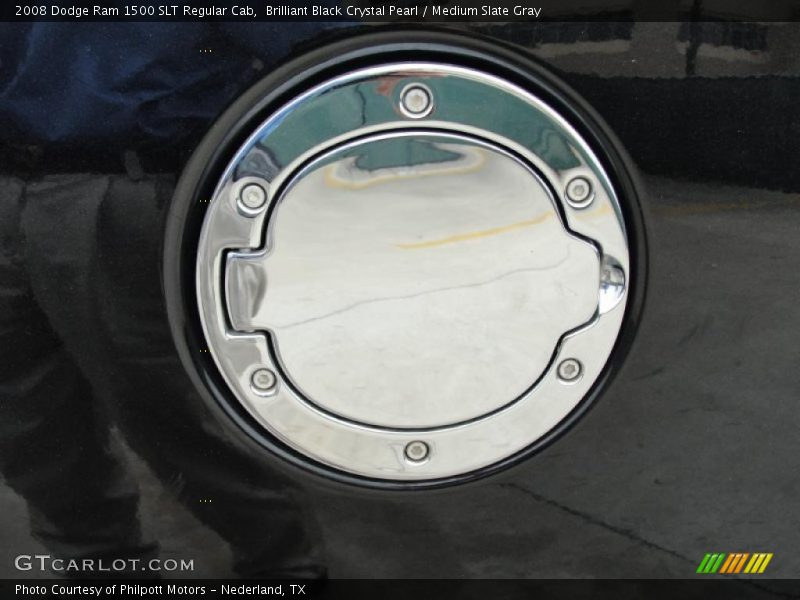 Brilliant Black Crystal Pearl / Medium Slate Gray 2008 Dodge Ram 1500 SLT Regular Cab