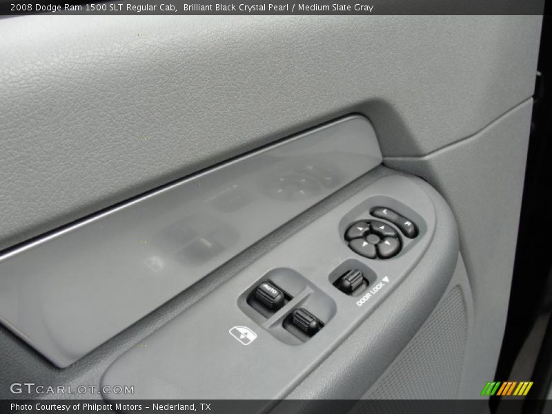 Brilliant Black Crystal Pearl / Medium Slate Gray 2008 Dodge Ram 1500 SLT Regular Cab