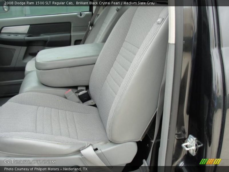Brilliant Black Crystal Pearl / Medium Slate Gray 2008 Dodge Ram 1500 SLT Regular Cab