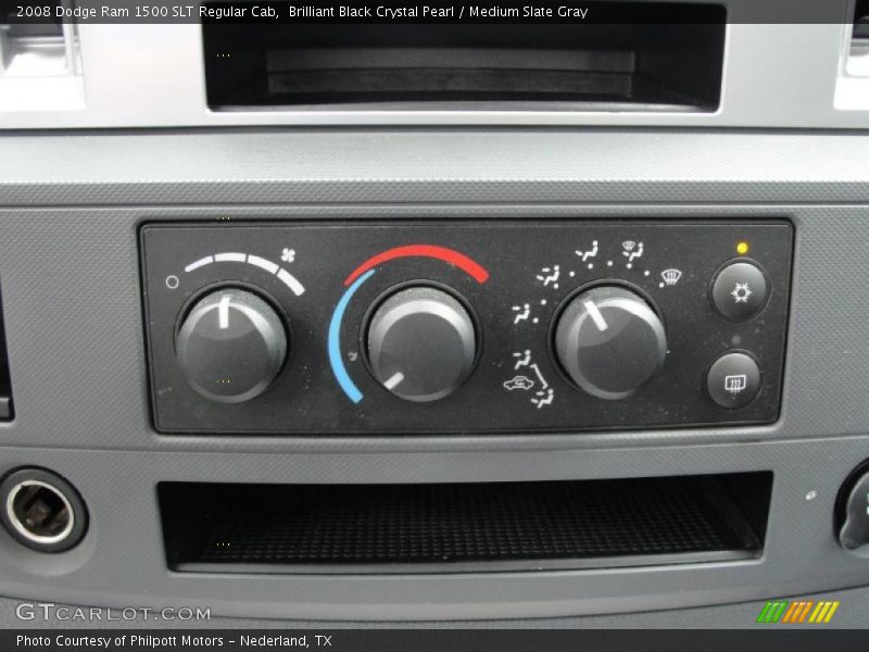 Brilliant Black Crystal Pearl / Medium Slate Gray 2008 Dodge Ram 1500 SLT Regular Cab