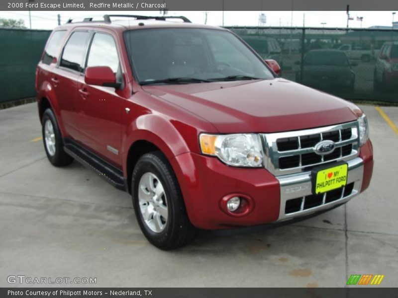 Redfire Metallic / Charcoal 2008 Ford Escape Limited
