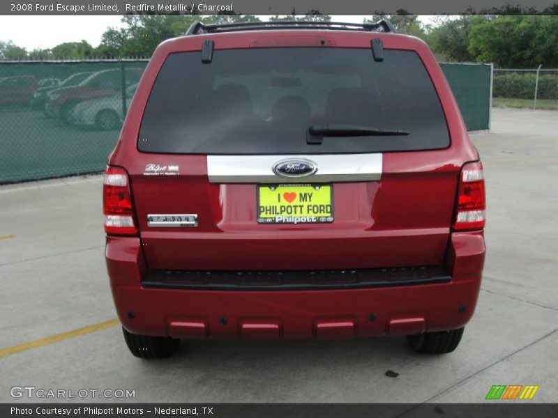 Redfire Metallic / Charcoal 2008 Ford Escape Limited