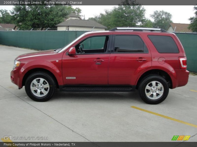Redfire Metallic / Charcoal 2008 Ford Escape Limited