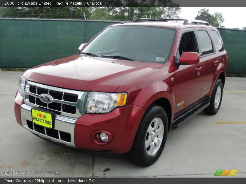 Redfire Metallic / Charcoal 2008 Ford Escape Limited
