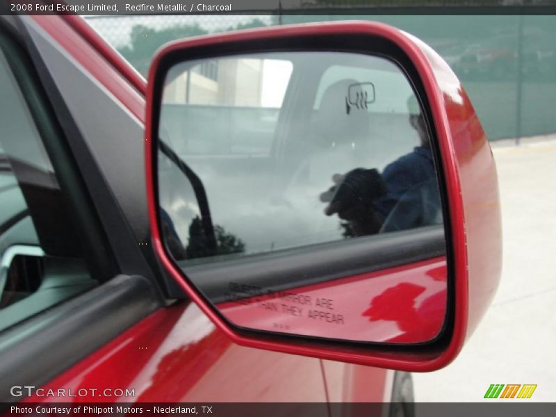 Redfire Metallic / Charcoal 2008 Ford Escape Limited