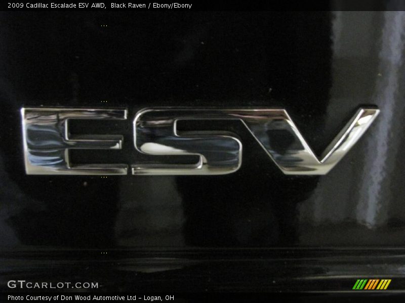 Black Raven / Ebony/Ebony 2009 Cadillac Escalade ESV AWD