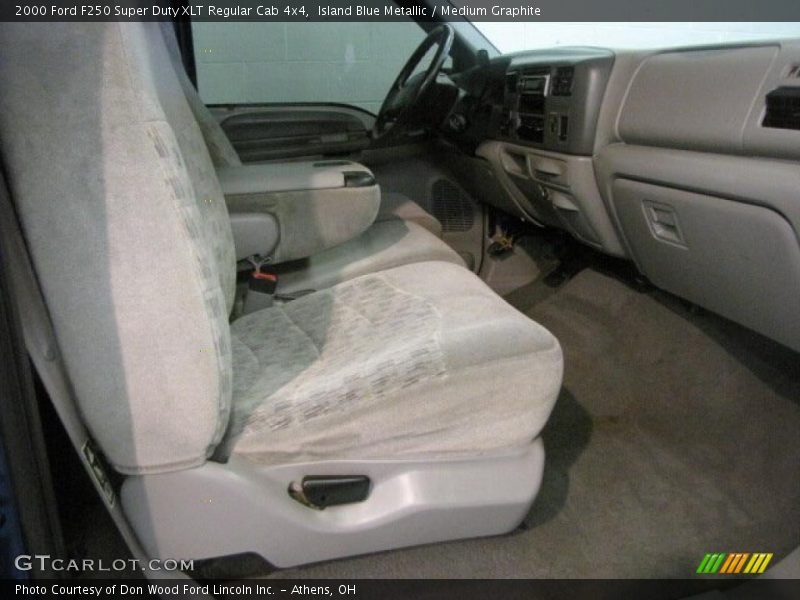 Island Blue Metallic / Medium Graphite 2000 Ford F250 Super Duty XLT Regular Cab 4x4