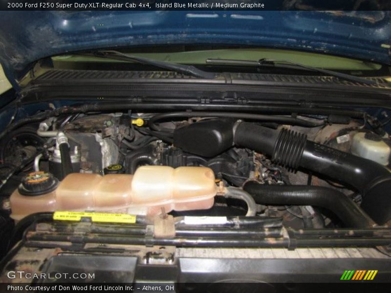 Island Blue Metallic / Medium Graphite 2000 Ford F250 Super Duty XLT Regular Cab 4x4