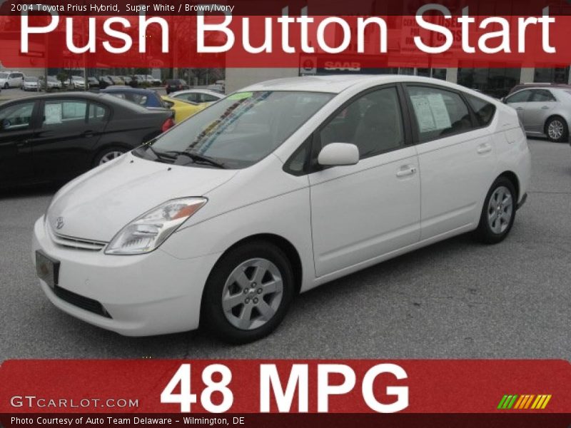 Super White / Brown/Ivory 2004 Toyota Prius Hybrid