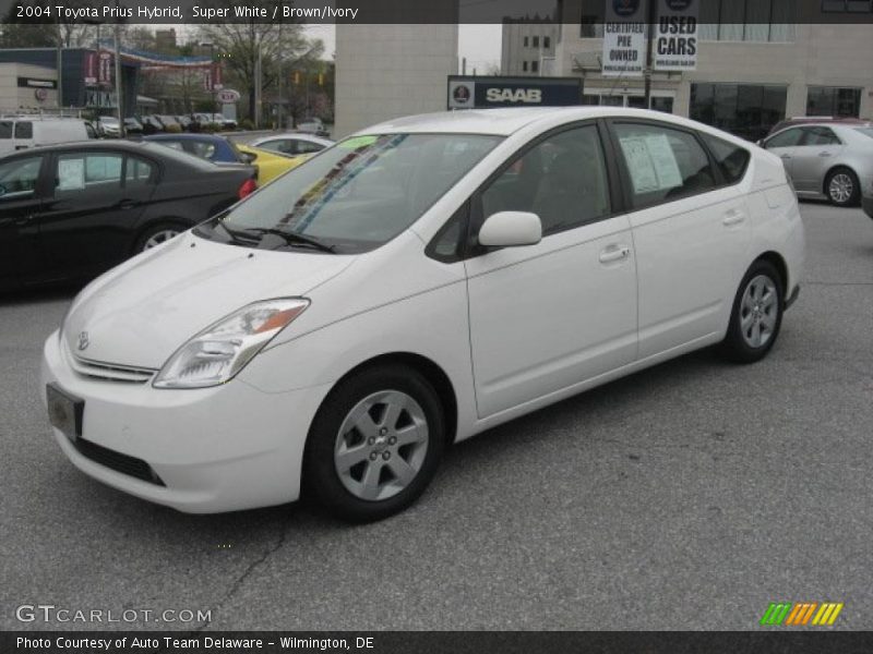 Super White / Brown/Ivory 2004 Toyota Prius Hybrid