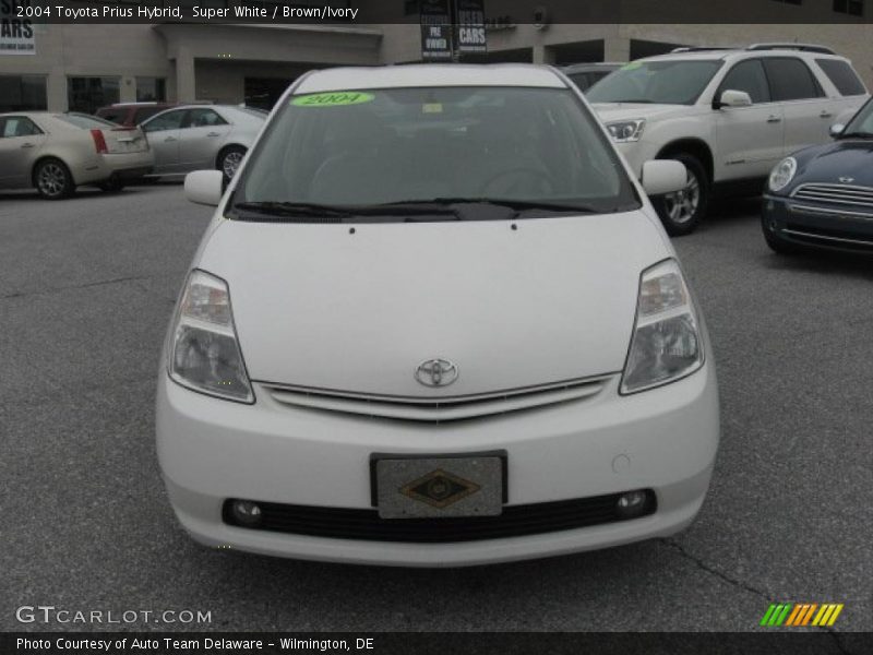 Super White / Brown/Ivory 2004 Toyota Prius Hybrid