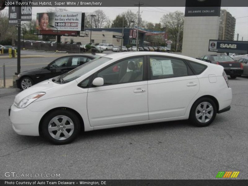 Super White / Brown/Ivory 2004 Toyota Prius Hybrid