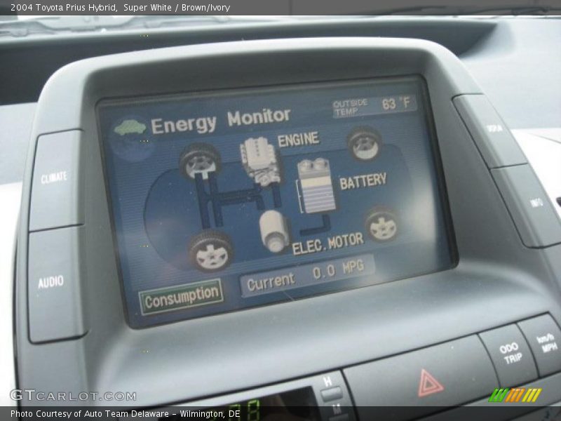 Super White / Brown/Ivory 2004 Toyota Prius Hybrid