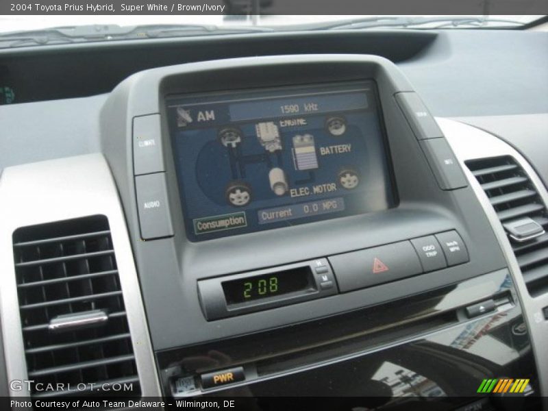 Super White / Brown/Ivory 2004 Toyota Prius Hybrid