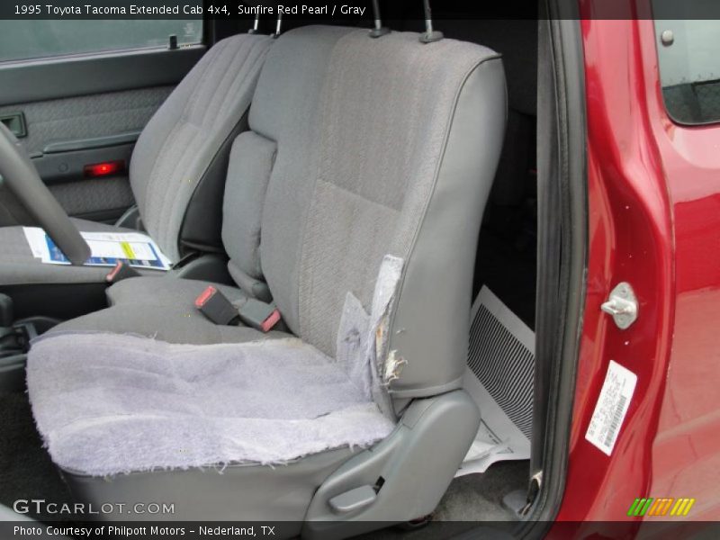 Sunfire Red Pearl / Gray 1995 Toyota Tacoma Extended Cab 4x4