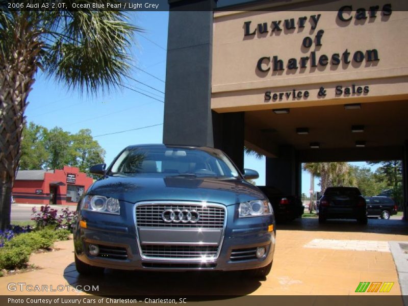 Ocean Blue Pearl / Light Grey 2006 Audi A3 2.0T