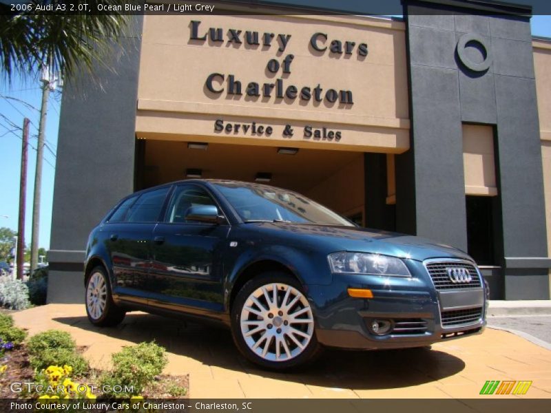 Ocean Blue Pearl / Light Grey 2006 Audi A3 2.0T