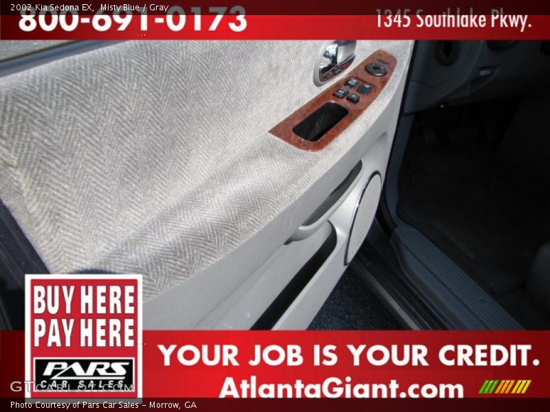 Misty Blue / Gray 2002 Kia Sedona EX