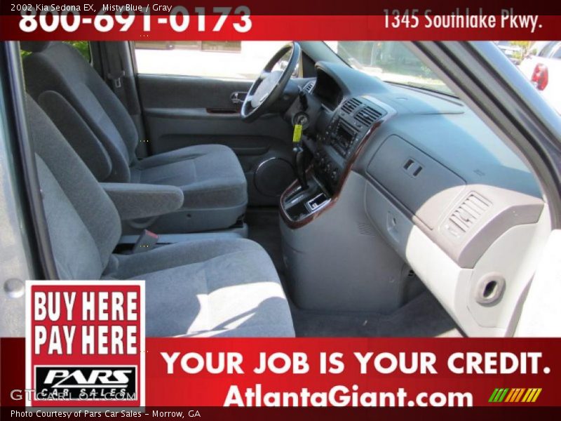 Misty Blue / Gray 2002 Kia Sedona EX