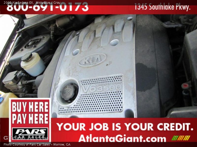 Misty Blue / Gray 2002 Kia Sedona EX