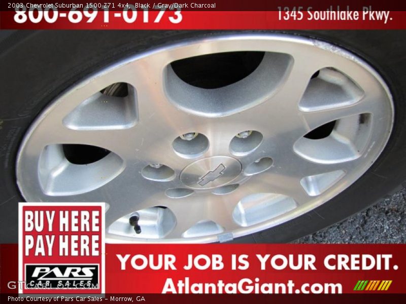 Black / Gray/Dark Charcoal 2003 Chevrolet Suburban 1500 Z71 4x4