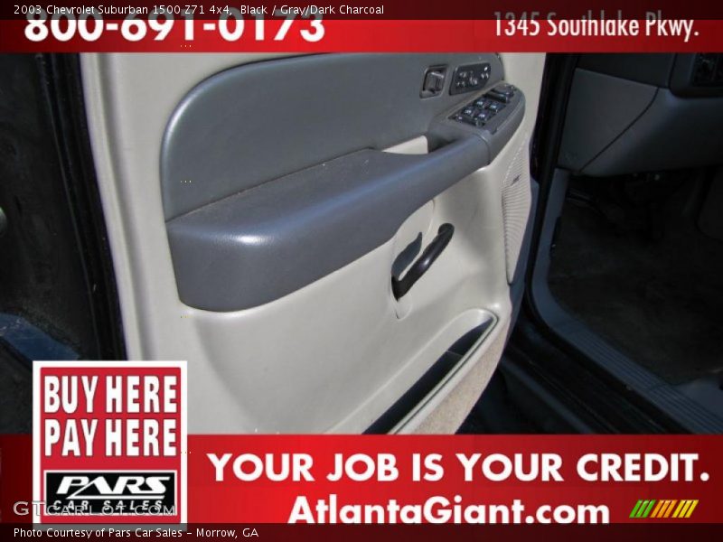 Black / Gray/Dark Charcoal 2003 Chevrolet Suburban 1500 Z71 4x4