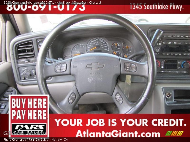 Black / Gray/Dark Charcoal 2003 Chevrolet Suburban 1500 Z71 4x4
