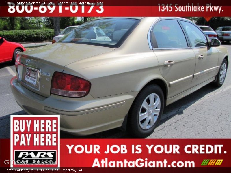 Desert Sand Metallic / Beige 2003 Hyundai Sonata GLS V6
