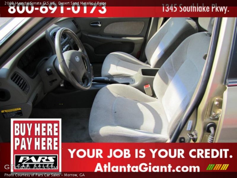 Desert Sand Metallic / Beige 2003 Hyundai Sonata GLS V6
