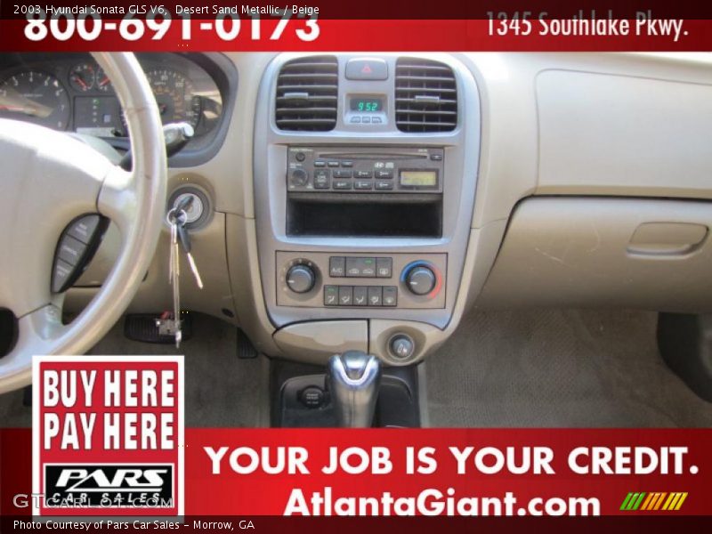 Desert Sand Metallic / Beige 2003 Hyundai Sonata GLS V6