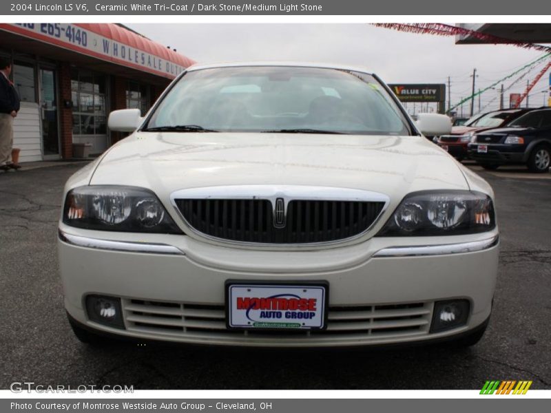 Ceramic White Tri-Coat / Dark Stone/Medium Light Stone 2004 Lincoln LS V6