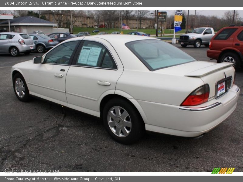 Ceramic White Tri-Coat / Dark Stone/Medium Light Stone 2004 Lincoln LS V6